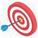 Target Achievement Dartboard Game Business Target Icon