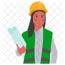 Architect Engineer Draftswoman Icon