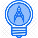 Idea Compass Light Bulb Icon