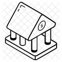 Architectural Of A Bank  Symbol