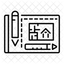 Architectural Plan Blueprint Prototype Icon