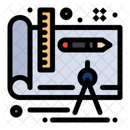 Architecture Design Icon - Download in Colored Outline Style