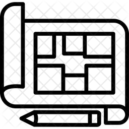 Architecture map Icon - Download in Line Style
