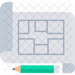 Architecture map Icon - Download in Flat Style