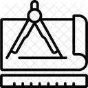 Architekturprojekt Blaupause Bauplan Icon