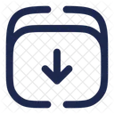 Archiv Down Minimalistisch Down Box Symbol