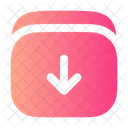 Archive Down Minimlistic Down Box Icon