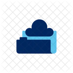 Archivierter Cloud-Server in einem Ordner  Symbol