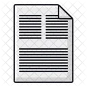 Archivo Papel Datos Icon