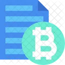 Archivo Documento Bitcoin Icono