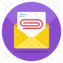 Archivo adjunto de correo  Icono