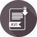 Avi Extension Documento Icono