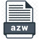 Azw Formato Archivo Icono