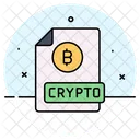 Bitcoin Documento Criptomoneda Icono