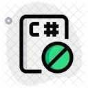 Archivo c sostenido prohibido  Icono