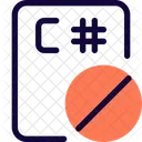 Archivo c sostenido prohibido  Icono
