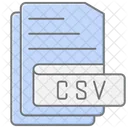 Csv File Lineal Color Icon Icono