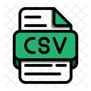 Archivo De Base De Datos Valores Separados Por Comas Csv Icono