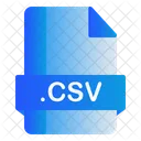 Csv Extension Archivo Icono