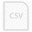 Csv Extension Archivo Icono