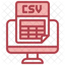 Archivo csv  Icono