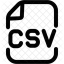 Archivo Csv Csv Archivo Icono