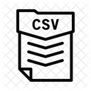 Archivo Csv Documento Icono