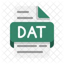 Archivo Dat Base De Datos Formato Icono