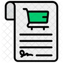 Archivo De Compras Documento De Compras Hoja De Compras Icon