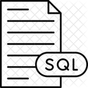 Archivo De Datos De Lenguaje De Consulta Estructurado Icono