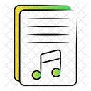 Archivo De Musica Audio Documento Icono