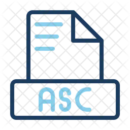 Asc archivo de texto ascii  Icono