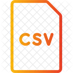 Archivo de valores separados por comas  Icono