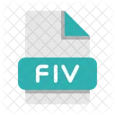 Archivo De Video Video Flash Flv Icono