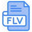 Flv Documento Archivo Icono