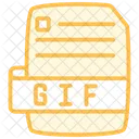 Gif Archivo Duotono Linea Icono Icono