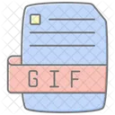 Archivo Gif Icono Color Lineal Icono