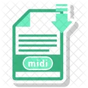 Midi Archivo Formato Icono