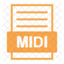 Archivo Midi Midi Tipo Icono