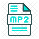 Mp Mpeg Capa De Audio Ii Archivo De Formato De Audio Icon