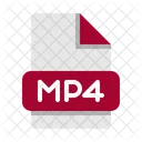 Mp Mpeg Parte Archivo De Video Icono