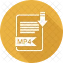 Mp 4 Extension Documento Icono