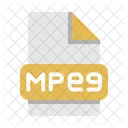 Mpeg Video Mpeg Archivo De Video Icono