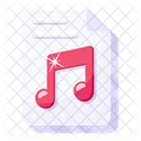 Documento De Musica Archivo De Musica Mp 3 Icono