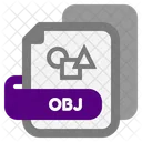 Archivo Obj Obj 3 D Icono