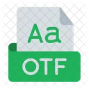 Otf Archivo Extension Icono