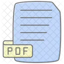 Archivo Pdf Icono Color Lineal Icon