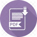 Pdf Extension Documento Icono