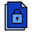 Bloquear Archivo Documento Icono