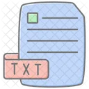 Tex File Lineal Color Icono Icono